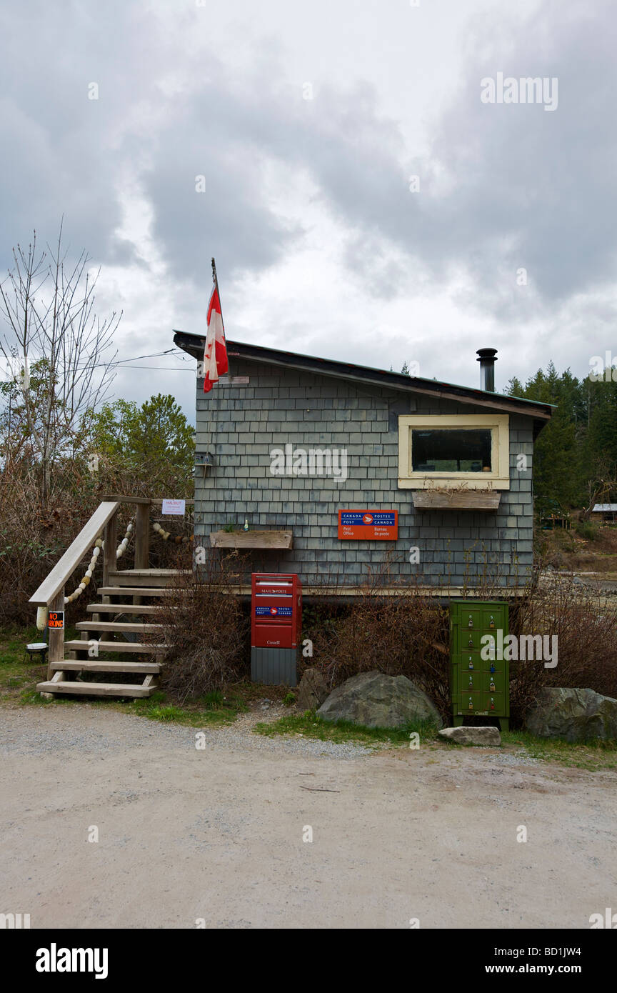 Cortes Island Whaletown post office Foto Stock