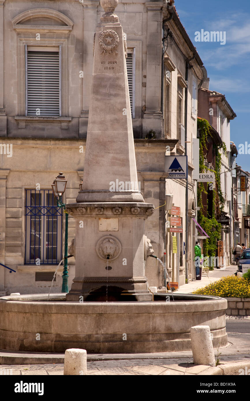 Fontana di San Remy de-Provence Francia Foto Stock