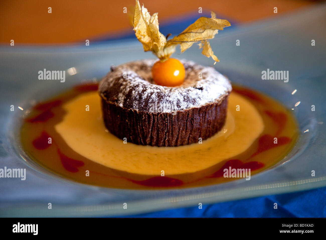 Cate al cioccolato - tempo di dessert a Goult, Provenza Francia Foto Stock