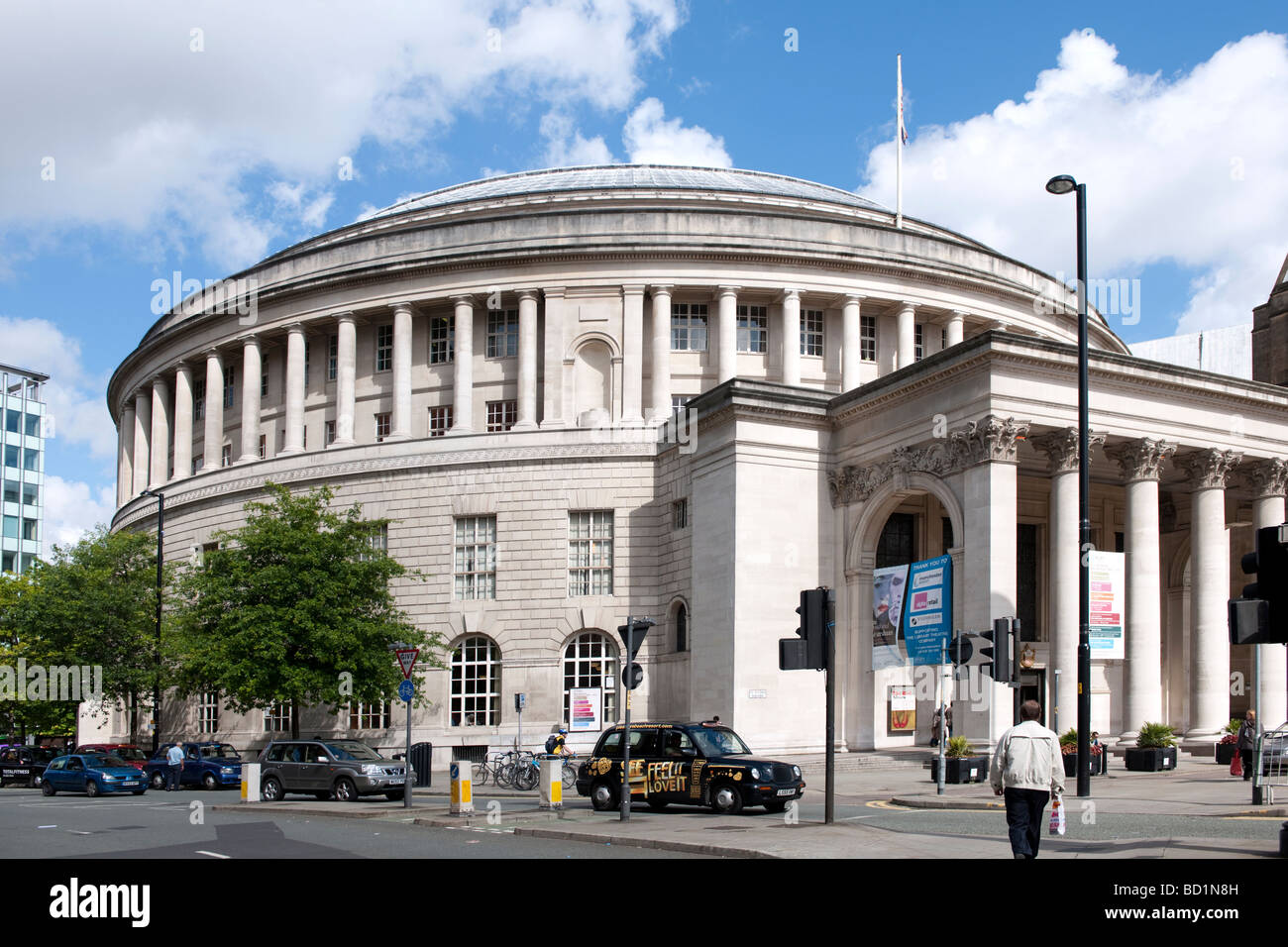 Biblioteca centrale di Manchester in Manchester City Centre Foto Stock