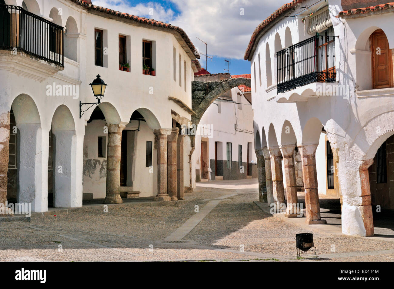 Spagna Estremadura: case storiche in Garrovillas Foto Stock