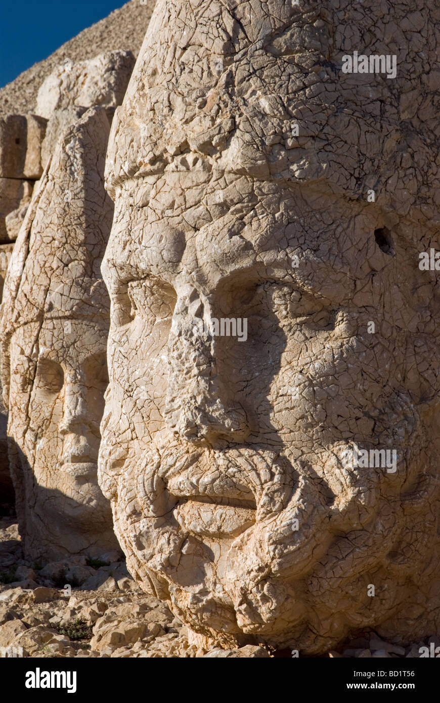 Monte Nemrut Dio statue, Eracle Adiyaman Turchia Foto Stock