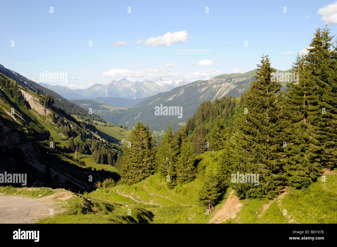 Alpi Francesi in estate. Foto Stock