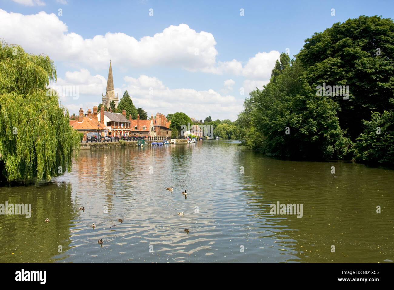 Abingdon thames vista fiume Foto Stock