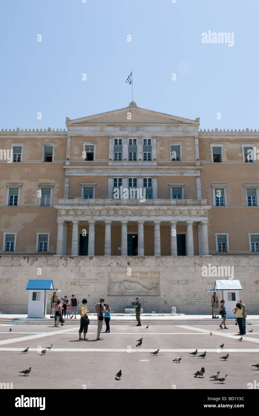 L'edificio del parlamento greco in Piazza Syntagma ad Atene Foto Stock