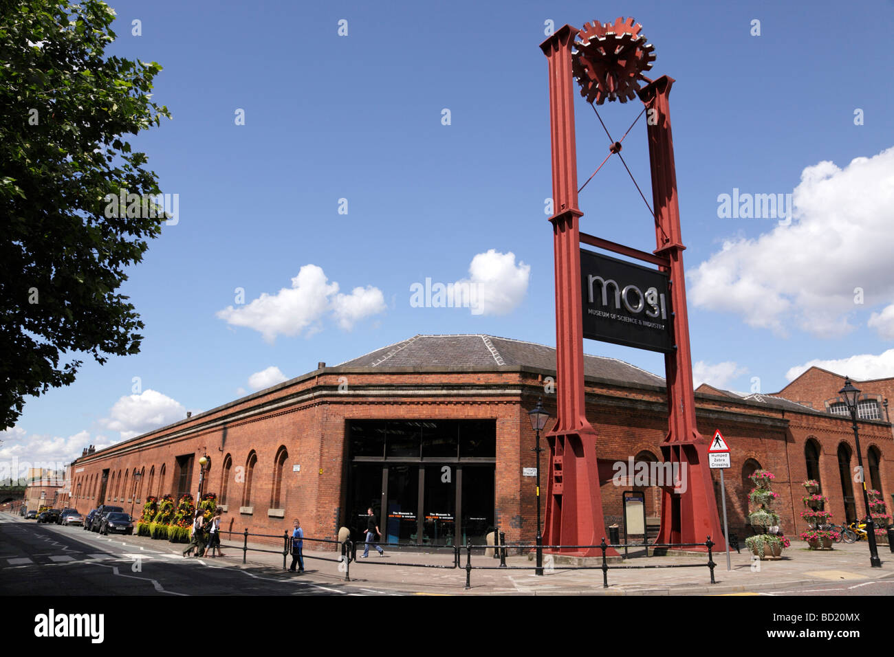 Esterno di mosi il museo della scienza e dell'industria liverpool road castlefield Manchester Regno Unito Foto Stock