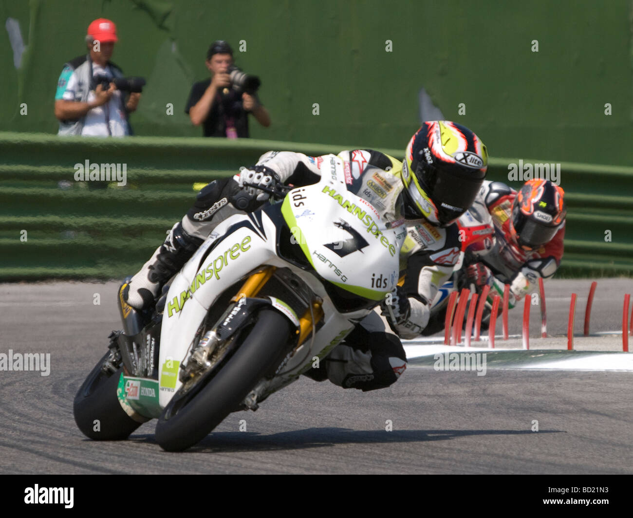Sessione ufficiale di SBK test sul circuito Enzo e Dino Ferrari di Imola - Luglio 2009.Carlos Checa Foto Stock