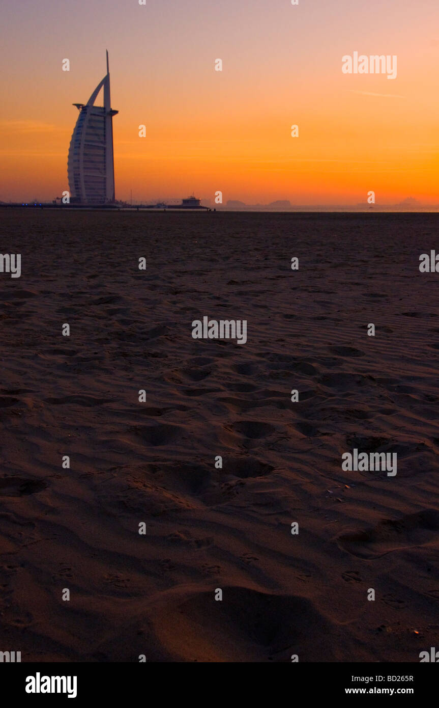 Burj Al Arab hotel famoso Dubai Emirati Arabi Uniti Foto Stock