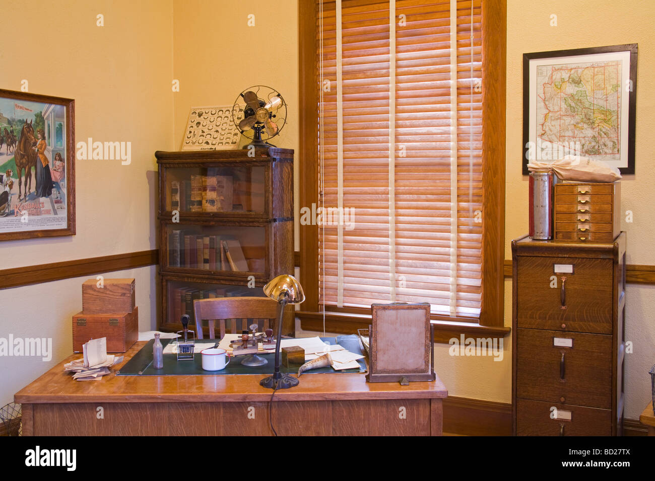 Bestiame scheda sanitaria State Capitol Museum Phoenix in Arizona, Stati Uniti d'America Foto Stock