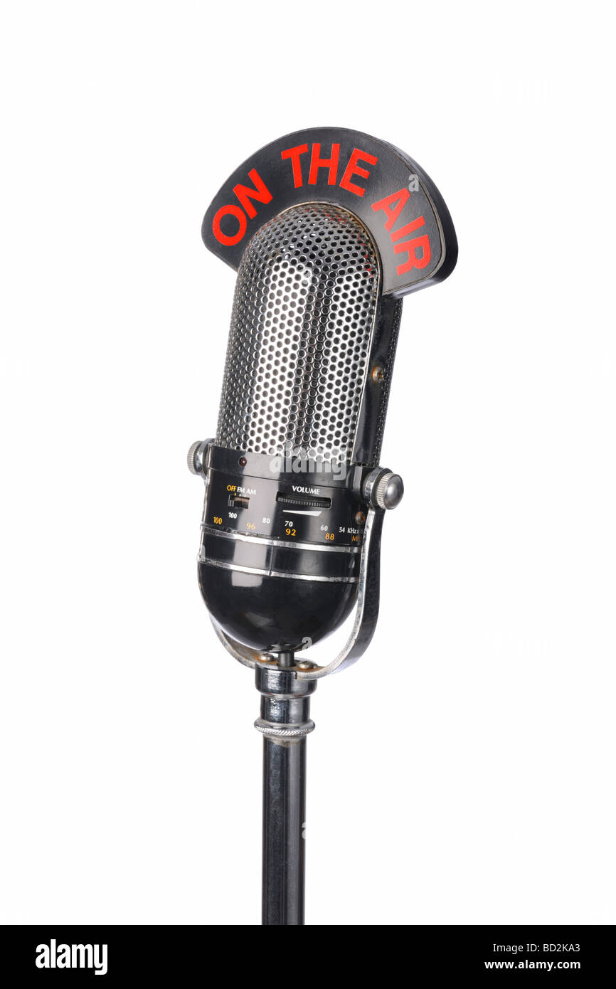Mic Microfono vecchio vintage Foto Stock