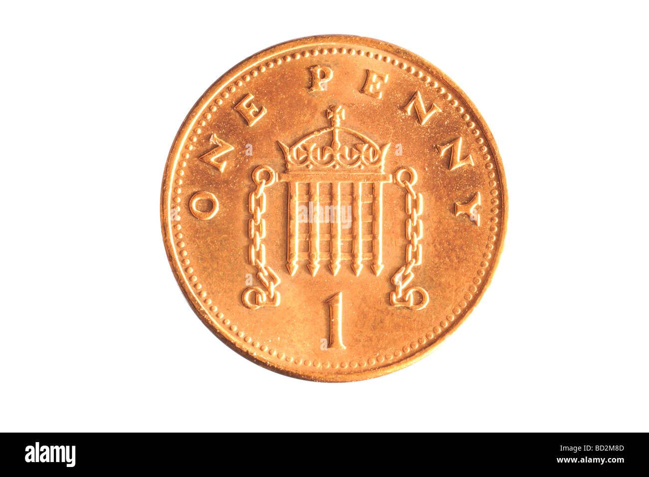una moneta del penny Foto Stock