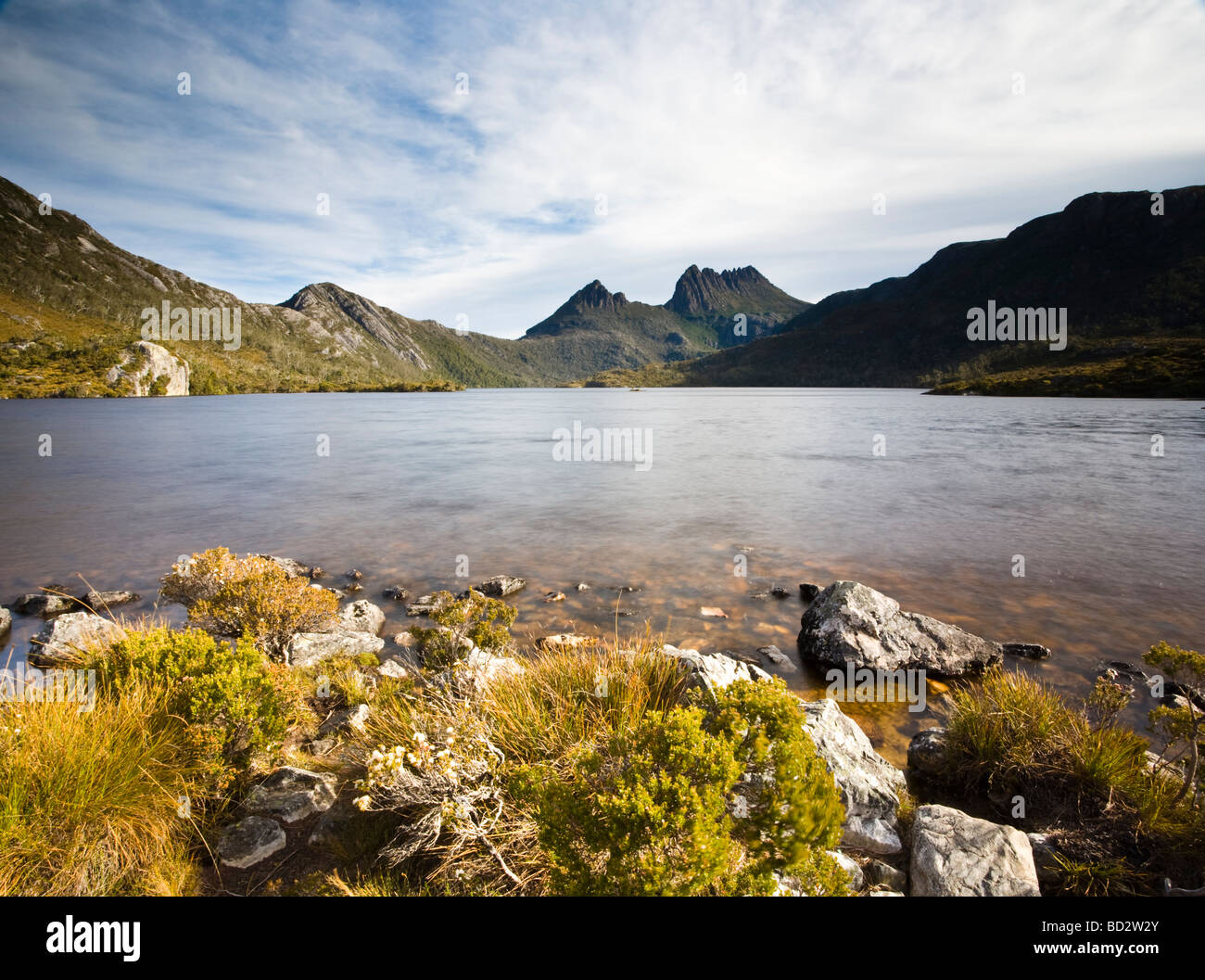 Colomba Lago Cradle Mountain Australia Foto Stock