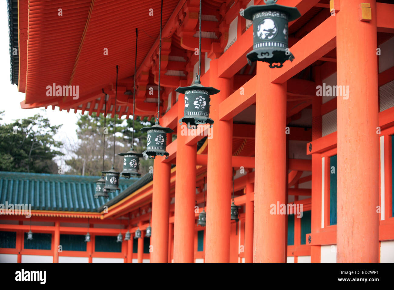 Santuario Heian a Kyoto, Giappone Foto Stock