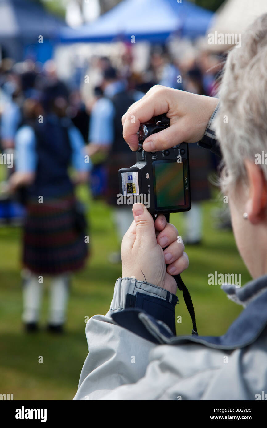 Aboyne Highland Games o per la raccolta di ar Aboyne, Aberdeenshire, Scotland, Regno Unito Foto Stock