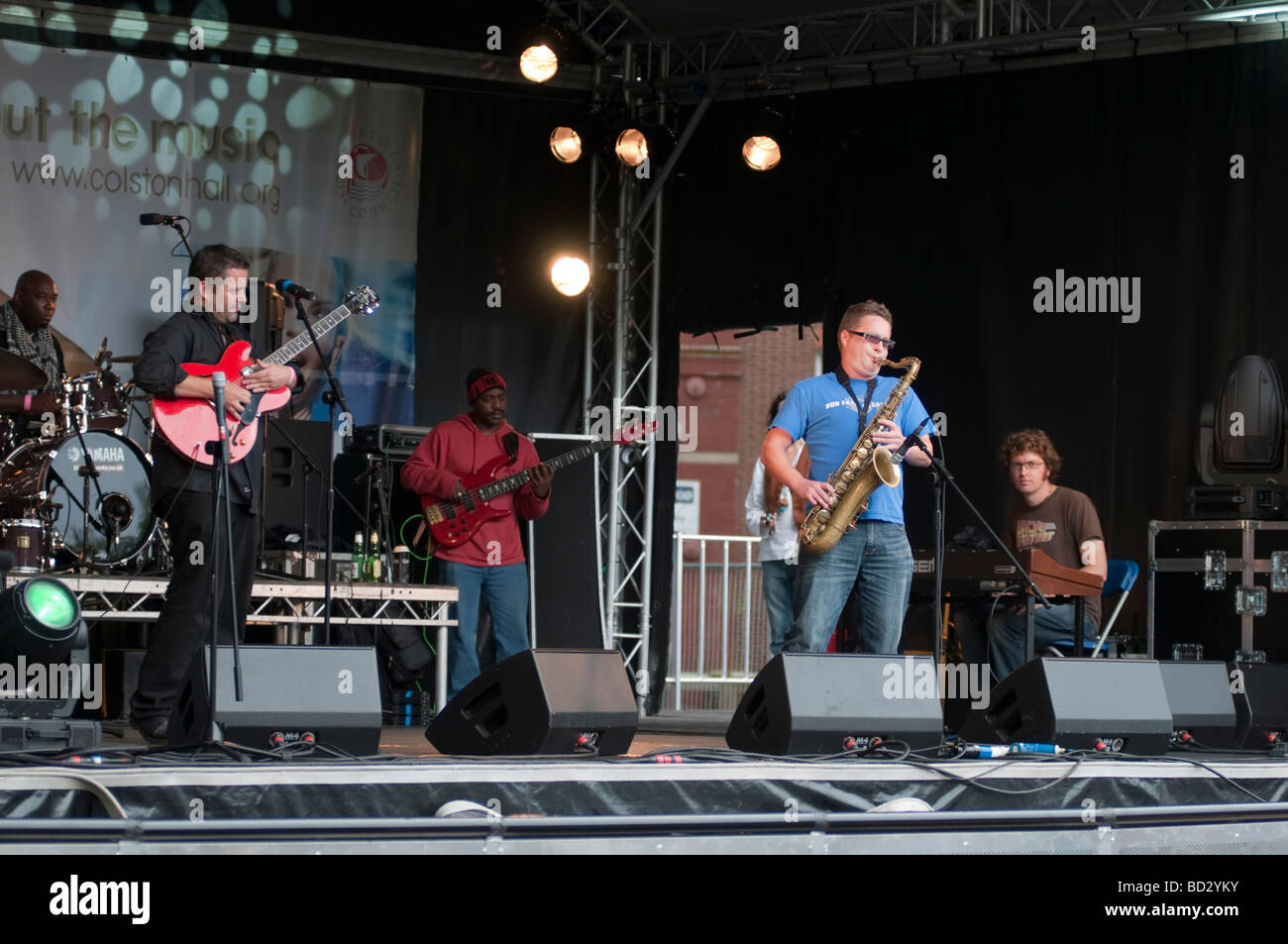 Festival del porto di Bristol Jazz Band sessioni Reggae Foto Stock