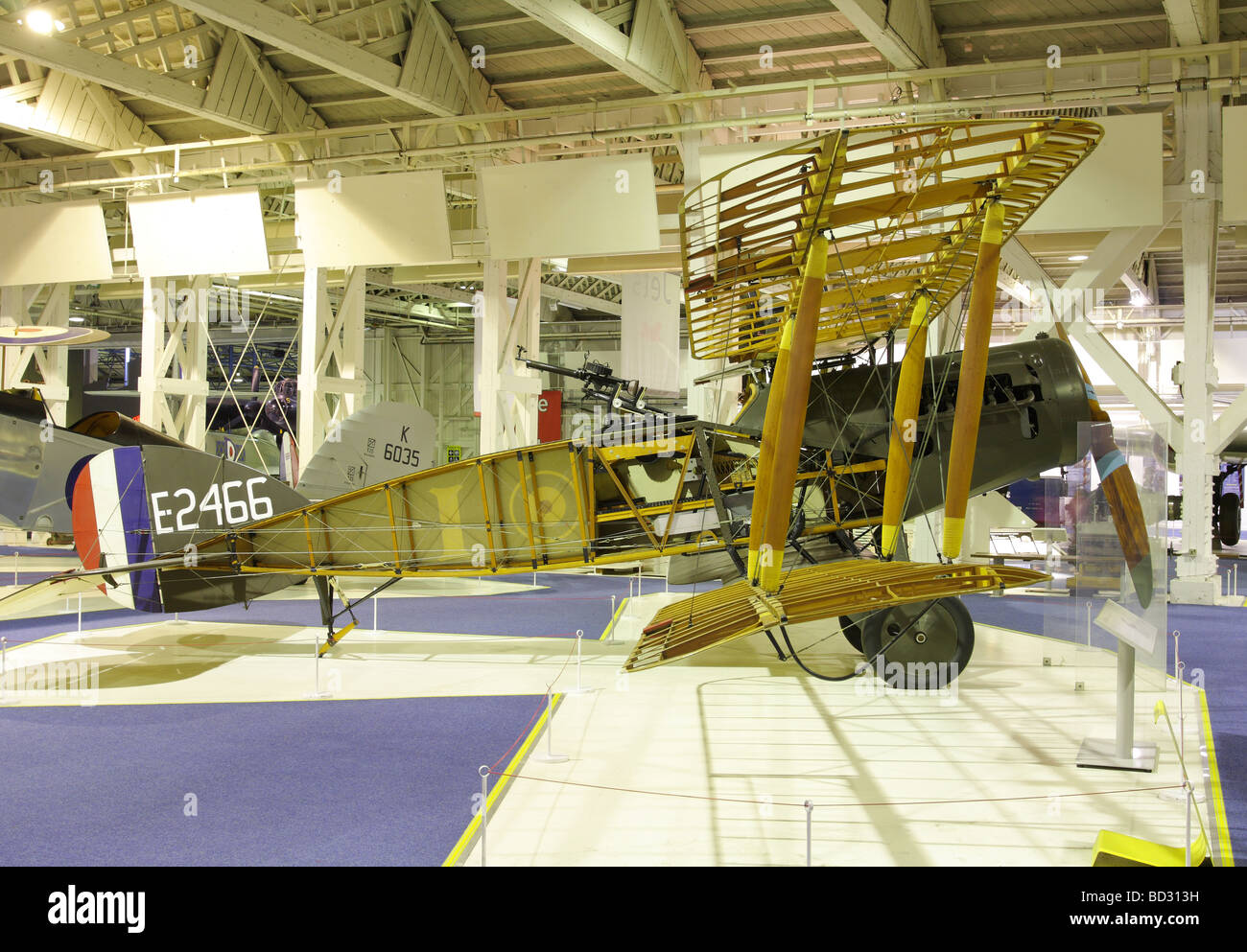 Inizio del ventesimo secolo Bi-piano degli aerei da caccia della Royal Flying Corps. Foto Stock