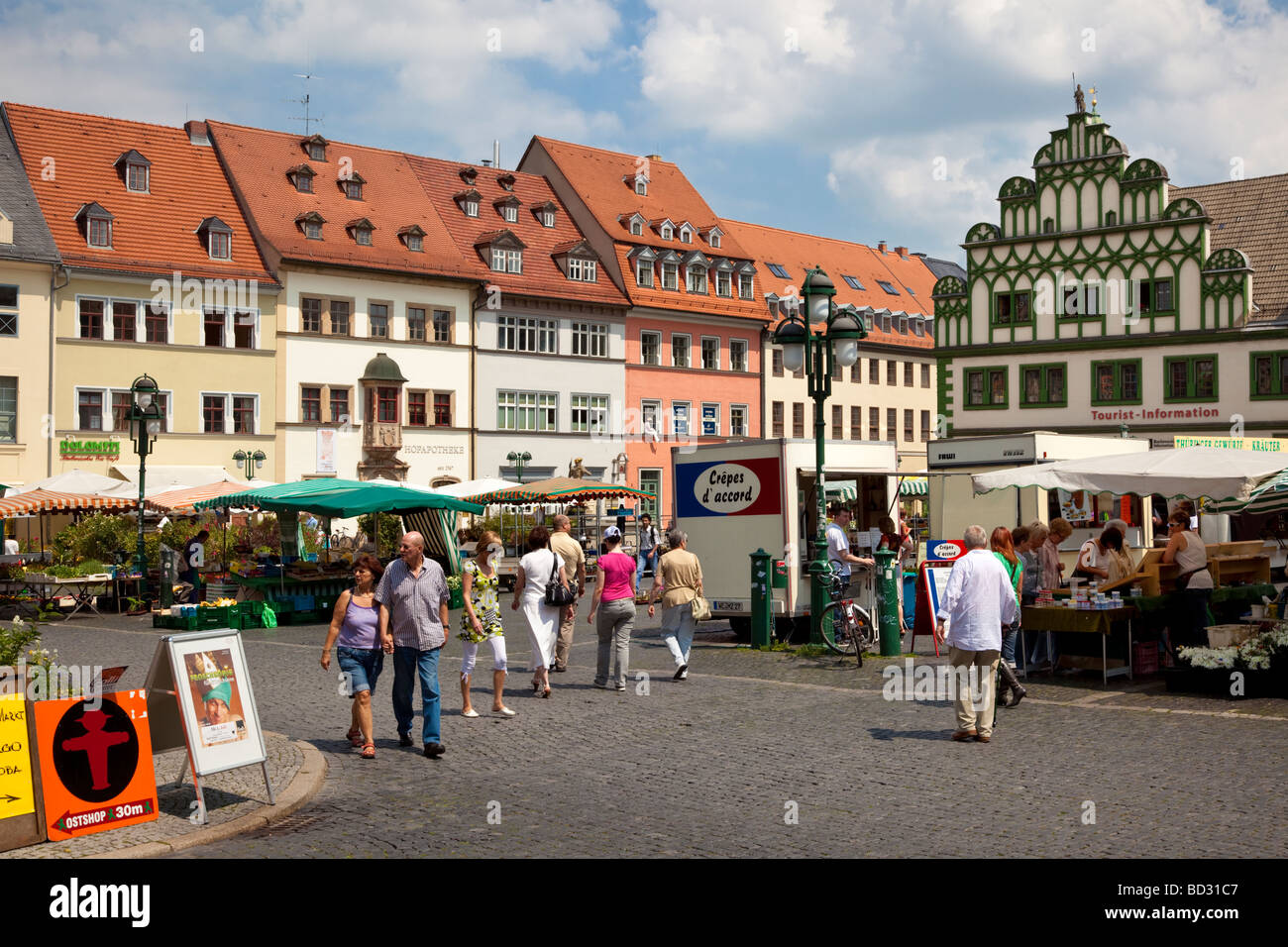 Weimar, Germania - Luogo di mercato Foto Stock