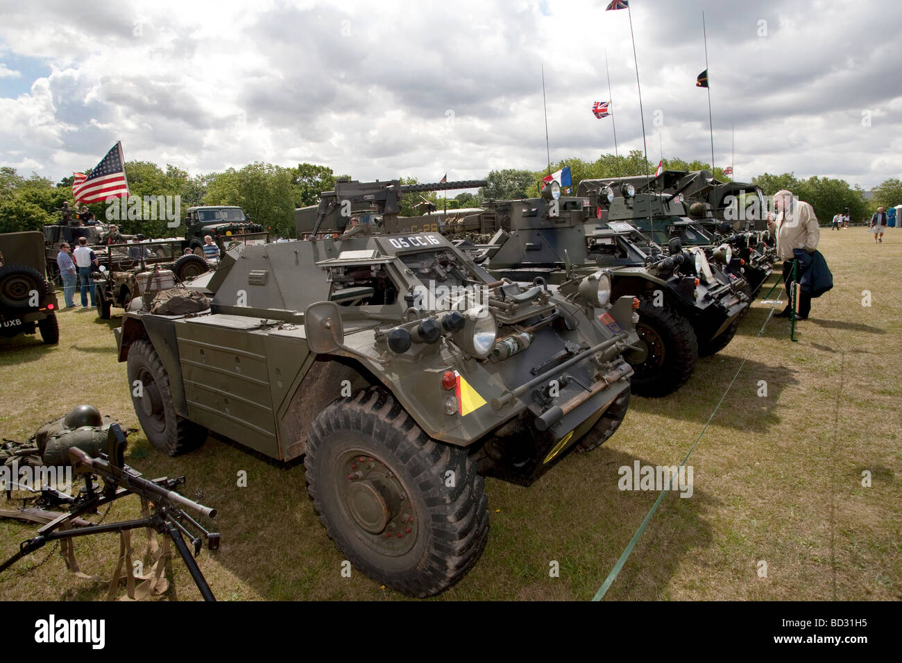Militari veicoli blindati sono visualizzate in Colchester Festival militare a Colchester, Essex, Inghilterra Foto Stock