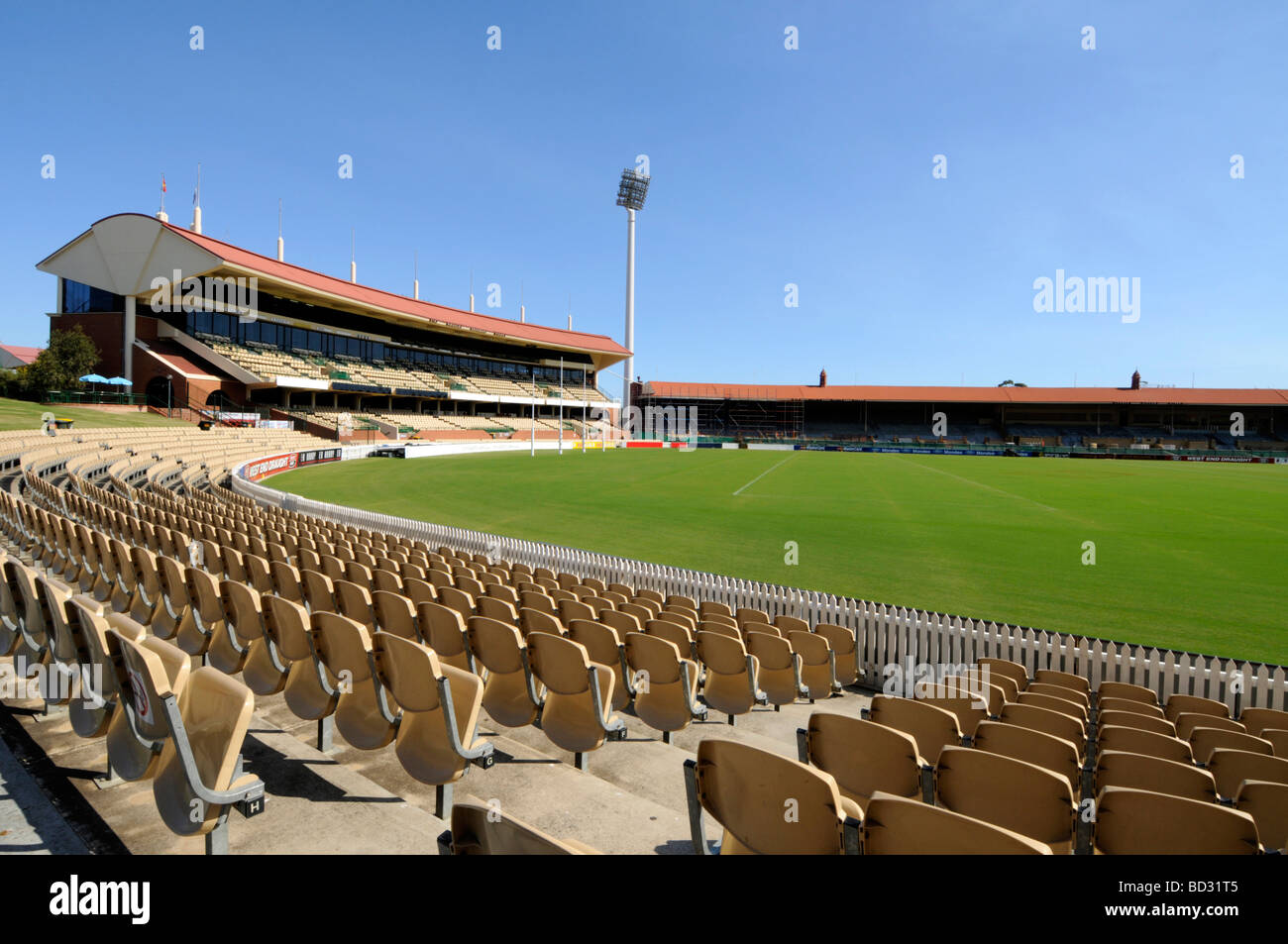 Adelaide Oval Cricket motivi in Karrawwirra Park Adelaide, Australia Foto Stock