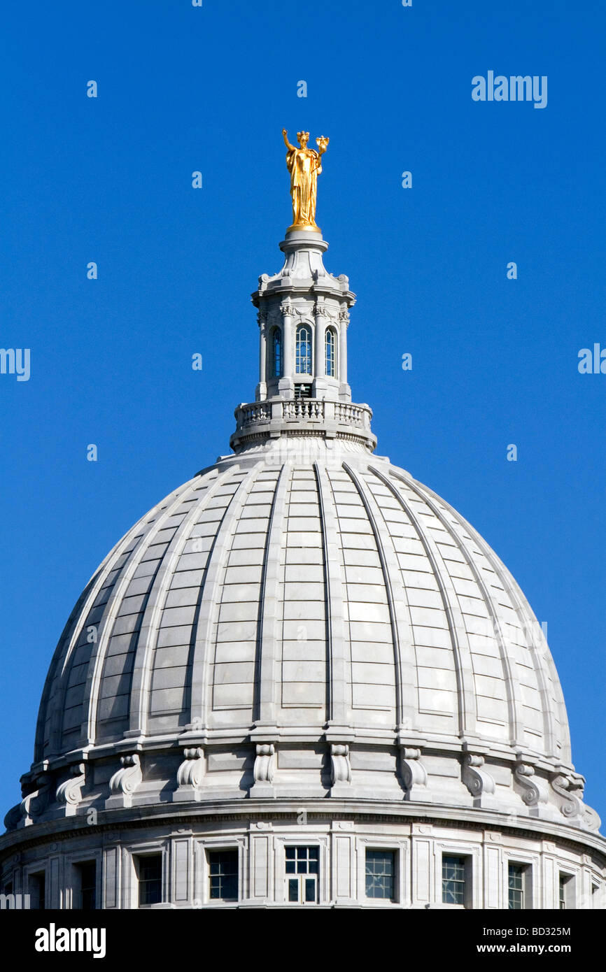 Wisconsin State Capitol Building in Madison Wisconsin USA Foto Stock
