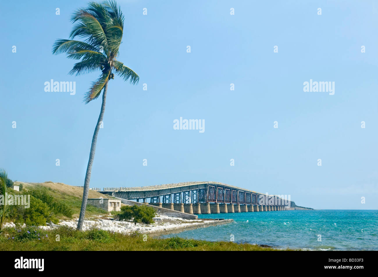 Ponte di collegamento di acqua Florida Keys Foto Stock