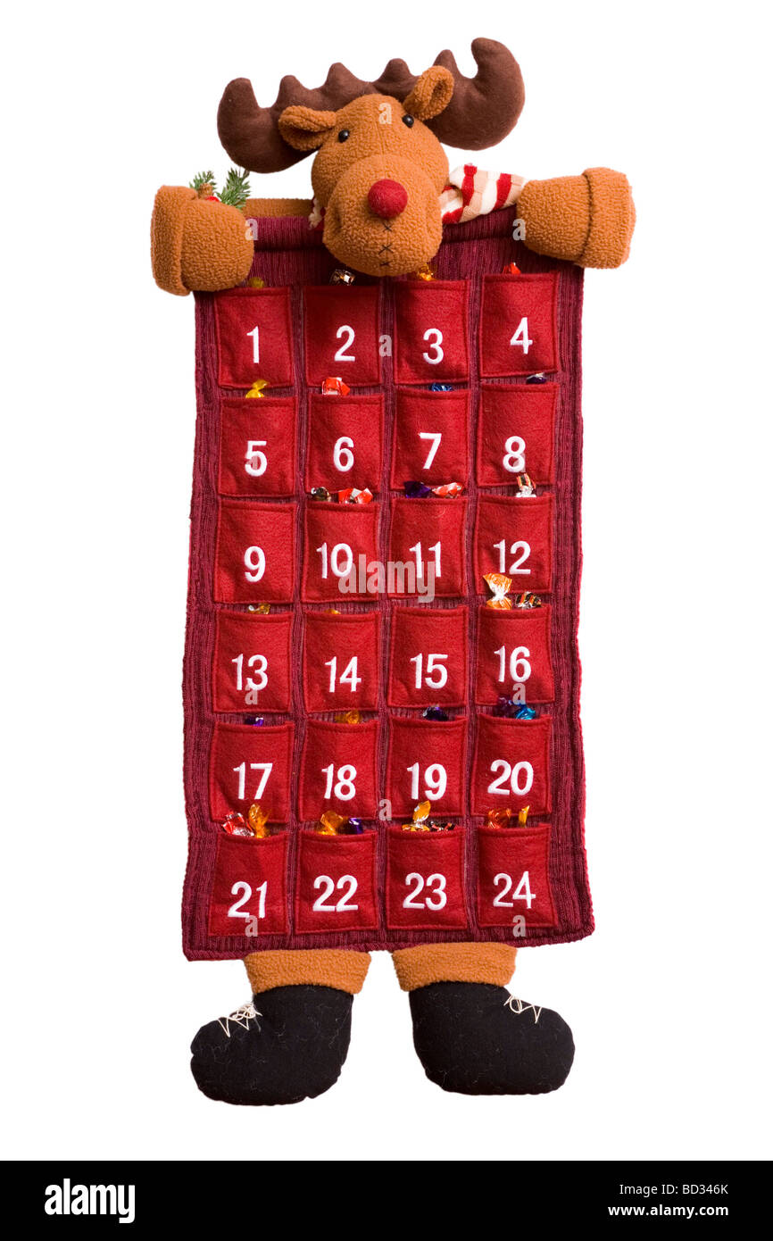 Natale calendario dell'avvento in forma di renne Foto Stock