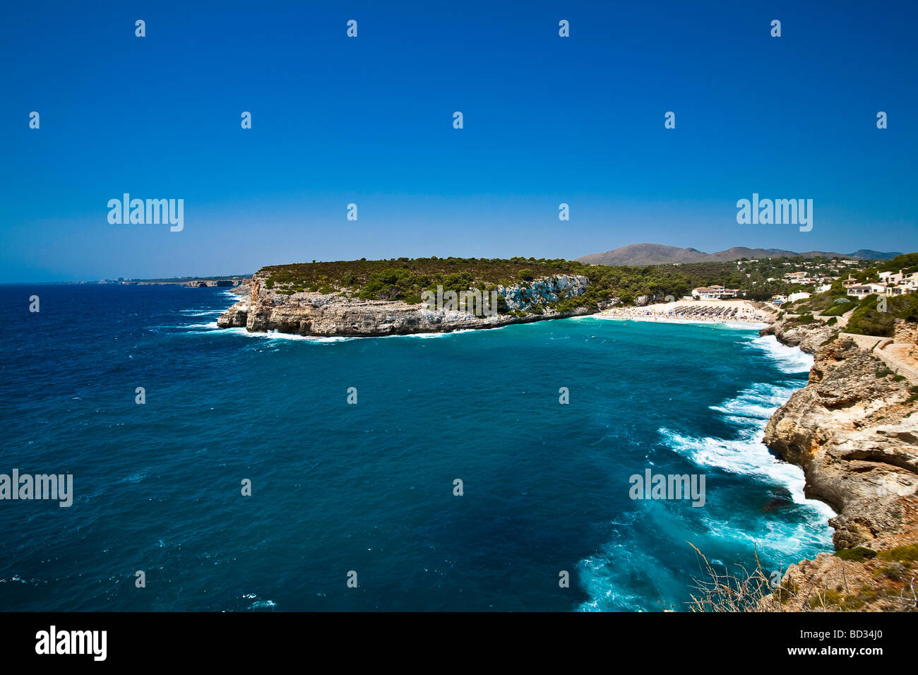 Cala Romantica maiorca isole baleari Spagna Spiaggia Foto Stock