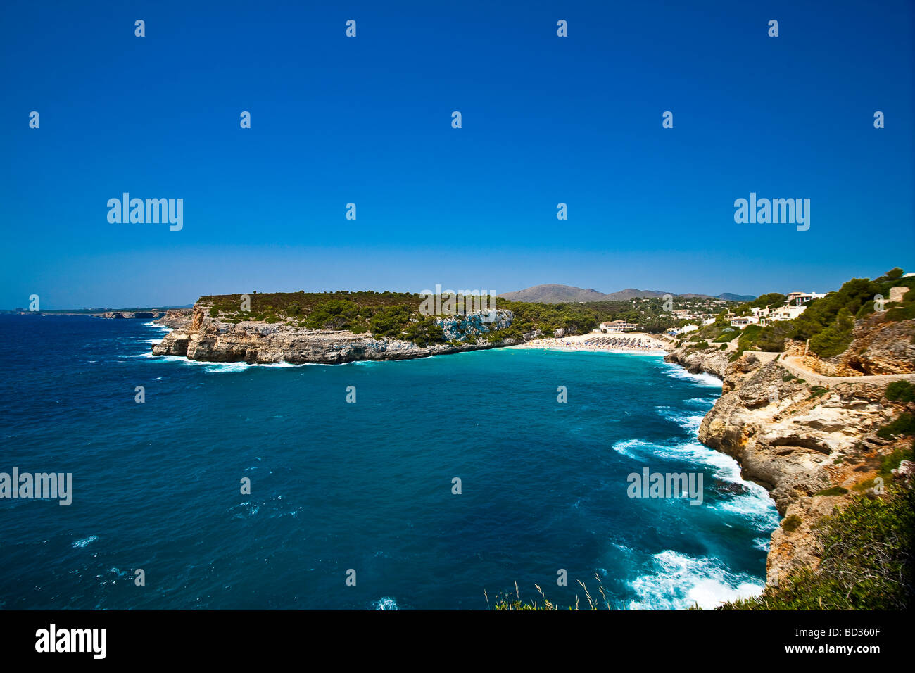 Cala Romantica maiorca isole baleari Spagna Spiaggia Foto Stock