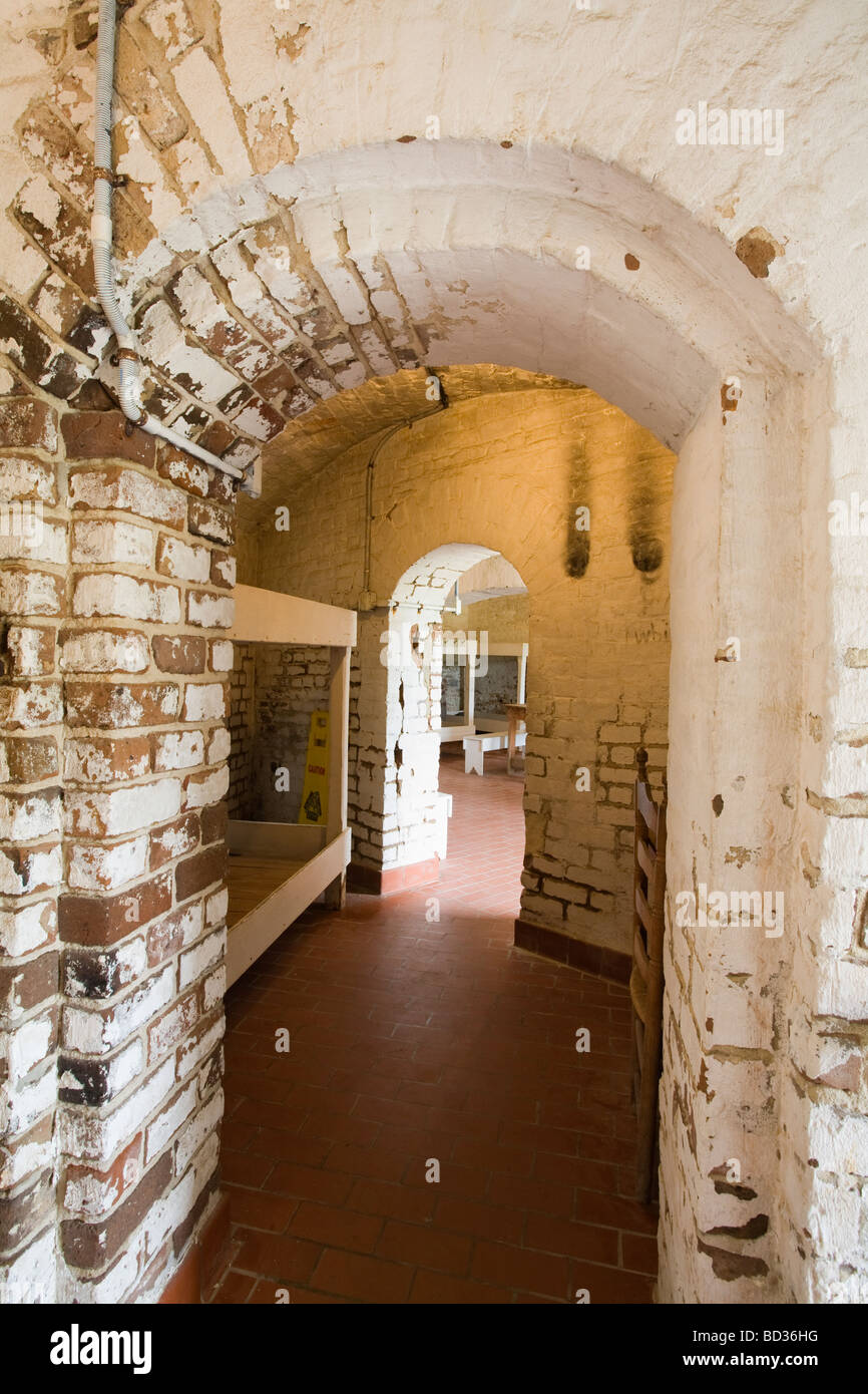 Old Fort Jackson Pietra Miliare Storica Nazionale Savannah in Georgia negli Stati Uniti Foto Stock