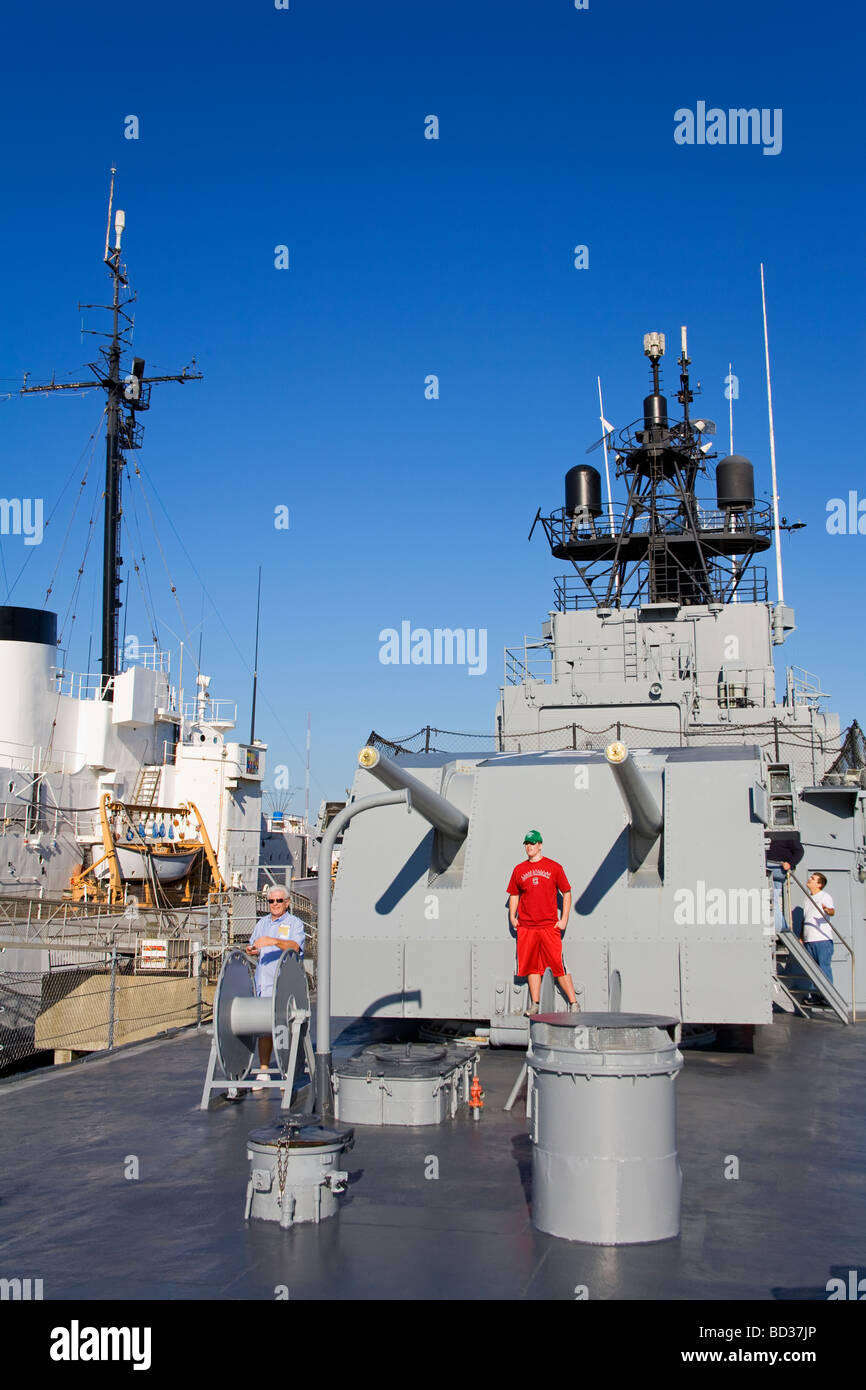 Cacciatorpediniere USS Laffey Patriots Point Naval Maritime Museum di Charleston, Carolina del Sud e Stati Uniti d'America Foto Stock