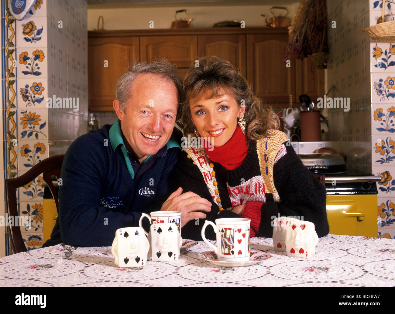 Paolo DANIELS UK mago e sua moglie Debbie McGee nel 1989 Foto Stock