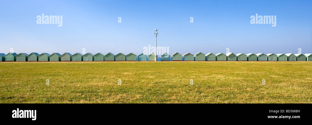 Spiaggia di capanne in Brighton Foto Stock