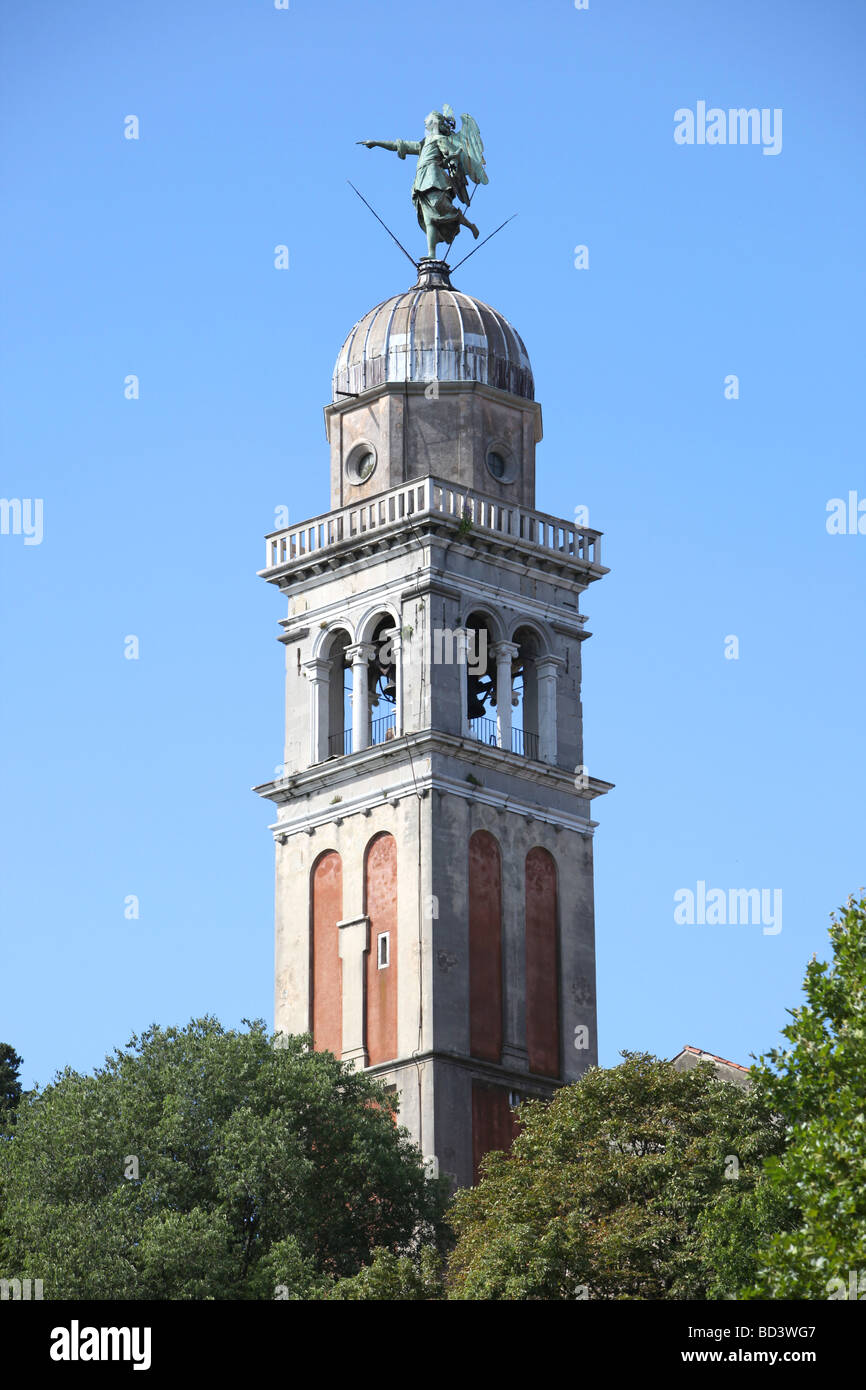 Il campanile della chiesa di Santa Maria in Castello, Udine, Friuli Venezia Giulia, Italia Foto Stock