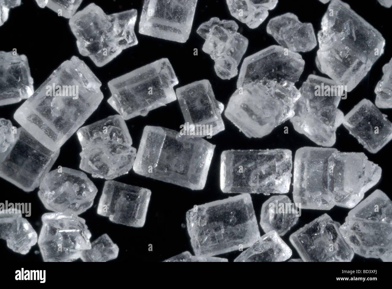 Cristalli di zucchero semolato Foto Stock