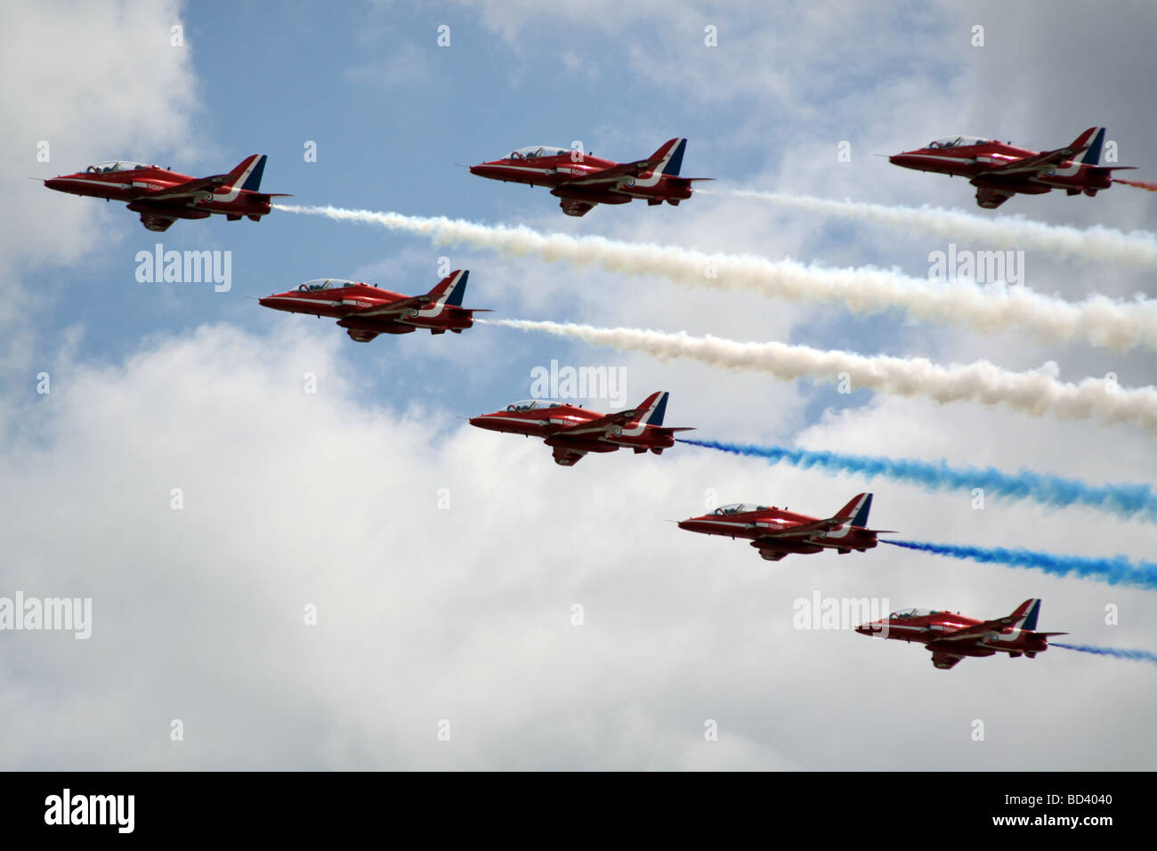 Le frecce rosse visualizzazione Foto Stock