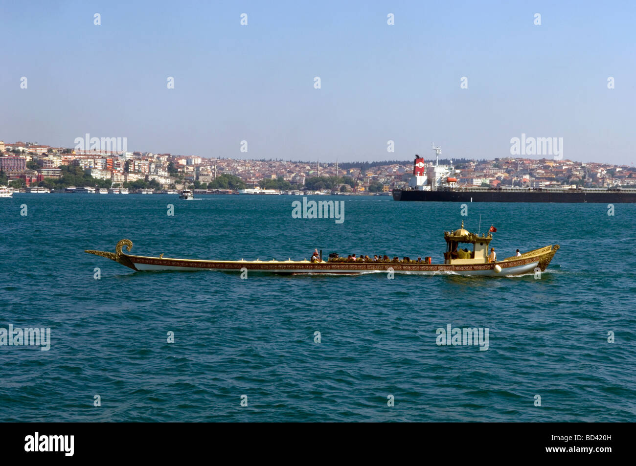 Una ricreazione di un epoca Ottomana barca Foto Stock