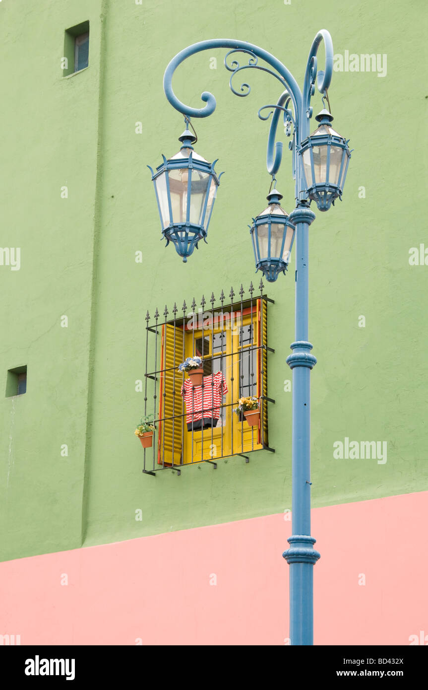 Casa colorati a La Boca neighborhood, Buenos Aires, Argentina Foto Stock