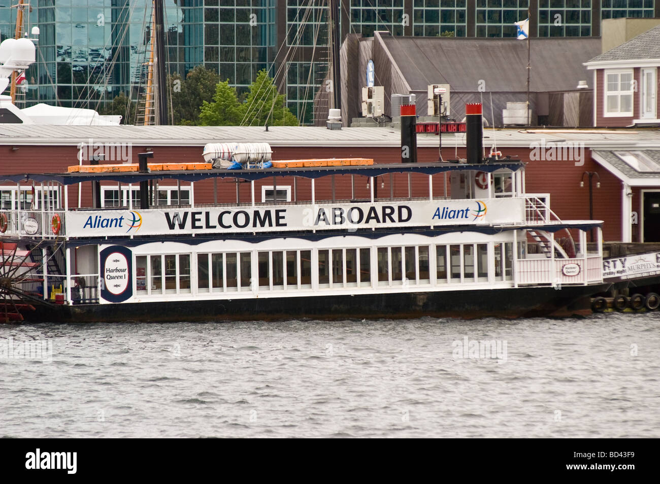 Halifax waterfront di edifici commerciali, Nova Scotia, Canada Foto Stock