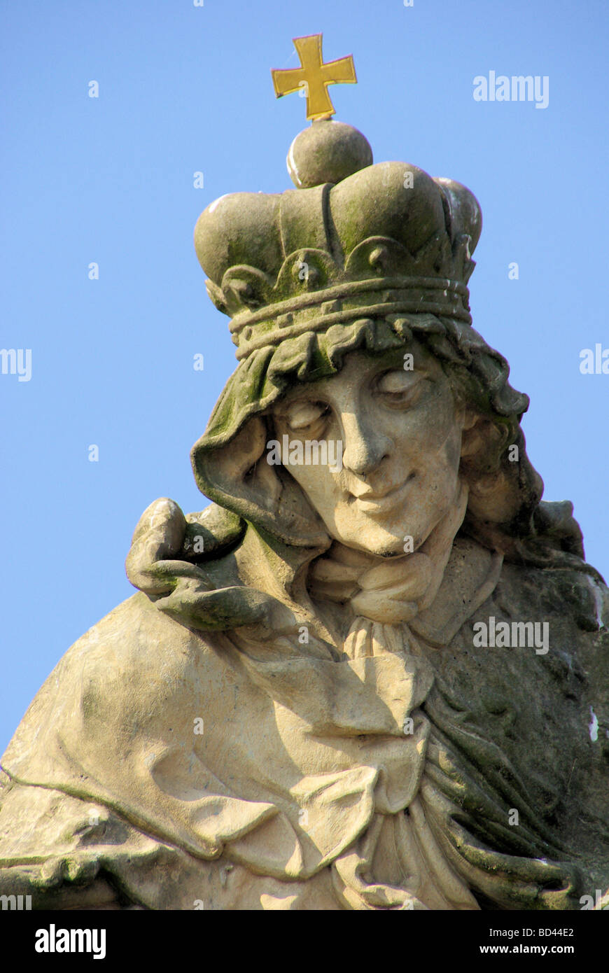 Statua Karlsbrücke Ponte Carlo statua 02 Foto Stock