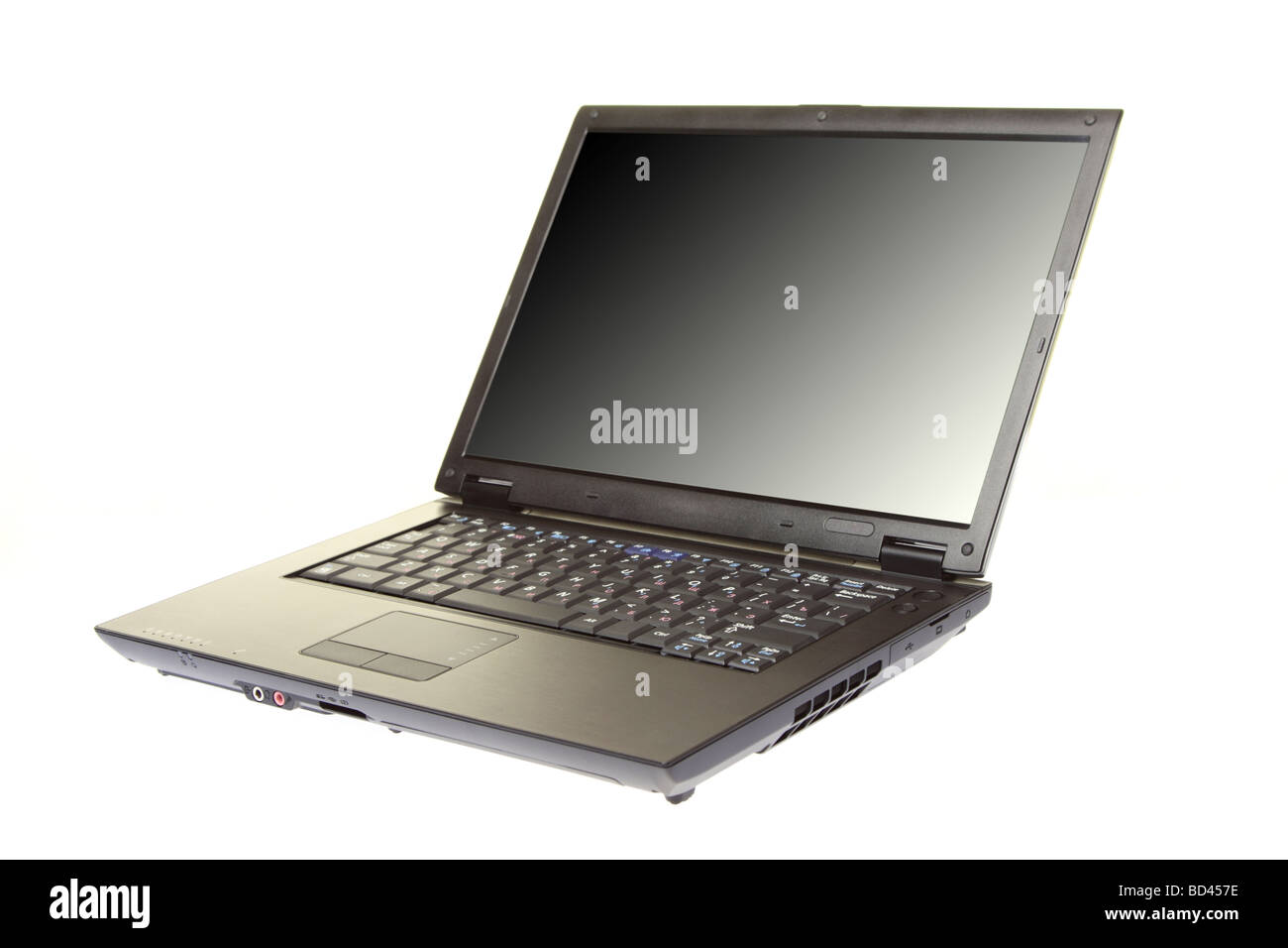 Laptop moderno isolato su uno sfondo bianco Foto Stock