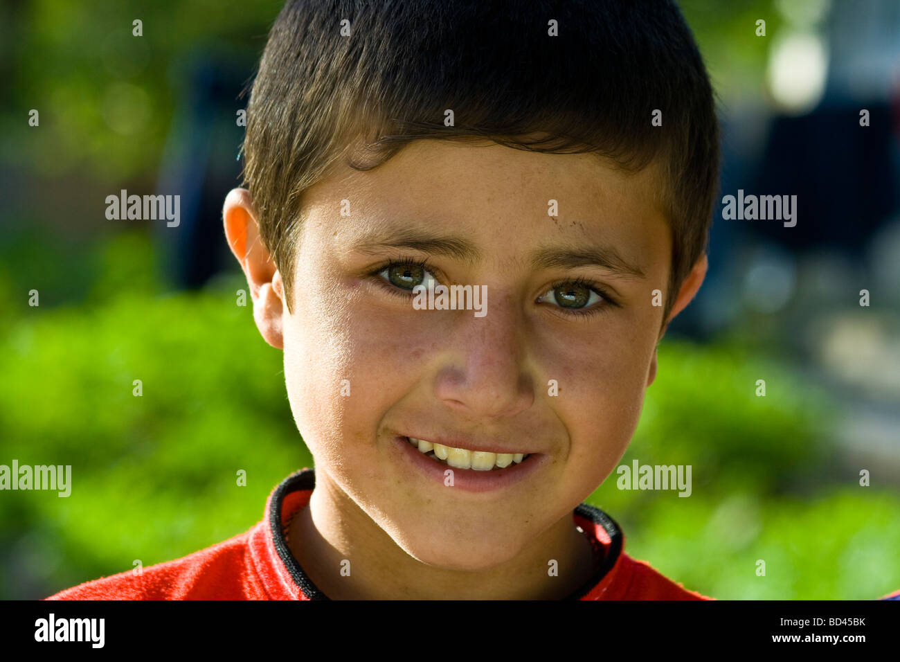Ritratto di un giovane ragazzo tagiko in Ishkashim Tagikistan Foto Stock