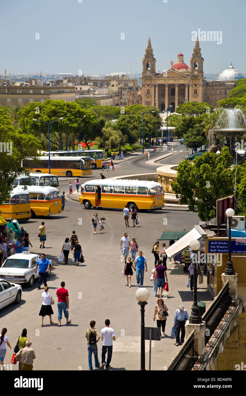 City Gate stazione degli autobus a La Valletta, Malta, UE. Foto Stock