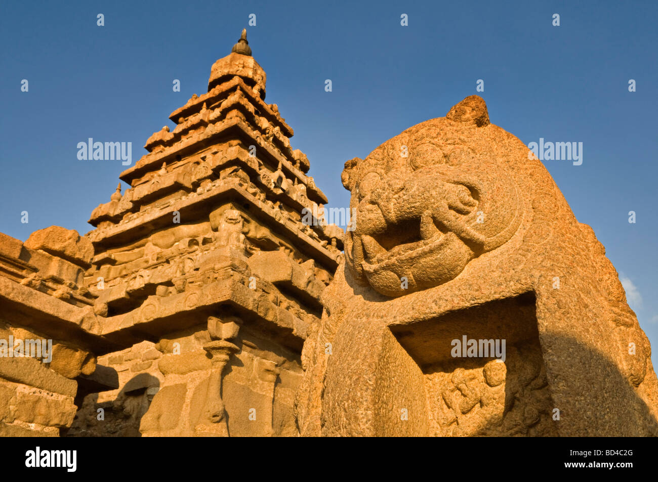Tempio Shore Mahabalipuram Tamil Nadu India Foto Stock