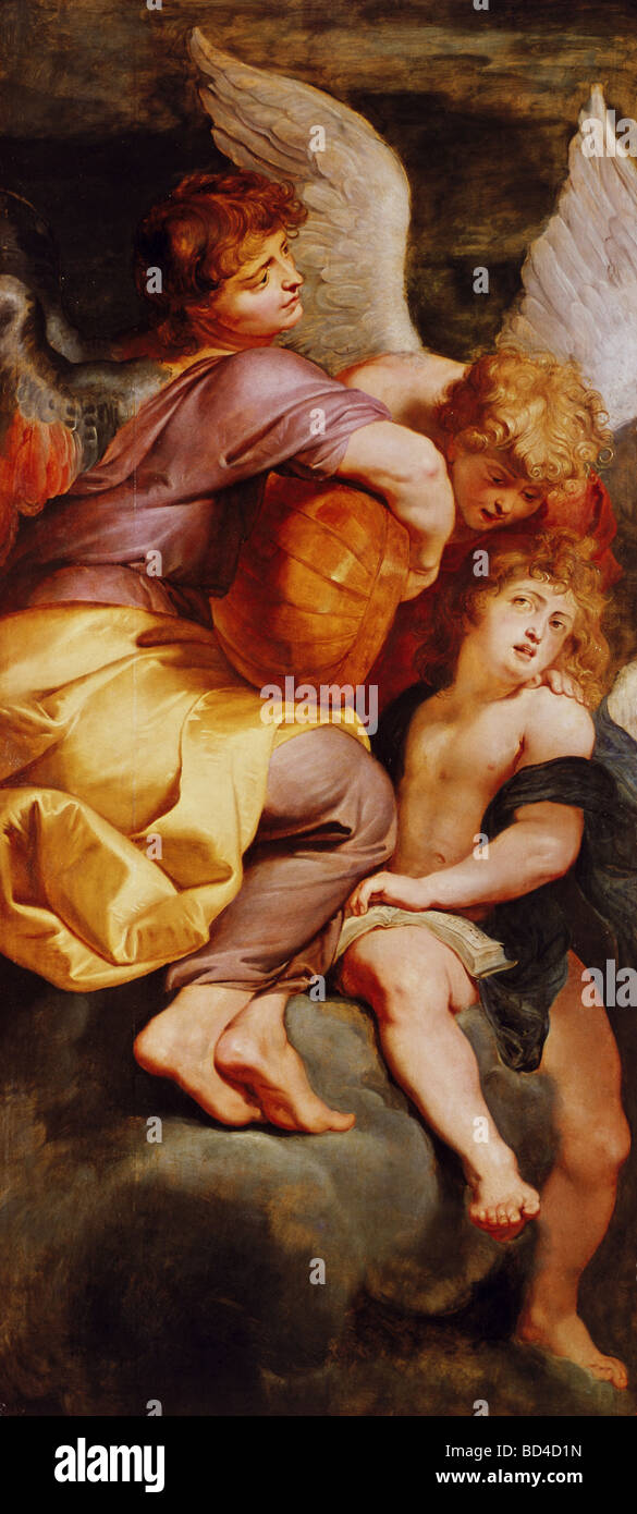 Belle arti, Rubens, Pietro Paolo (1577 - 1640), pittura, 'tre angeli rendendo la musica", olio su legno, 1615/1620, Liechtenstein col Foto Stock