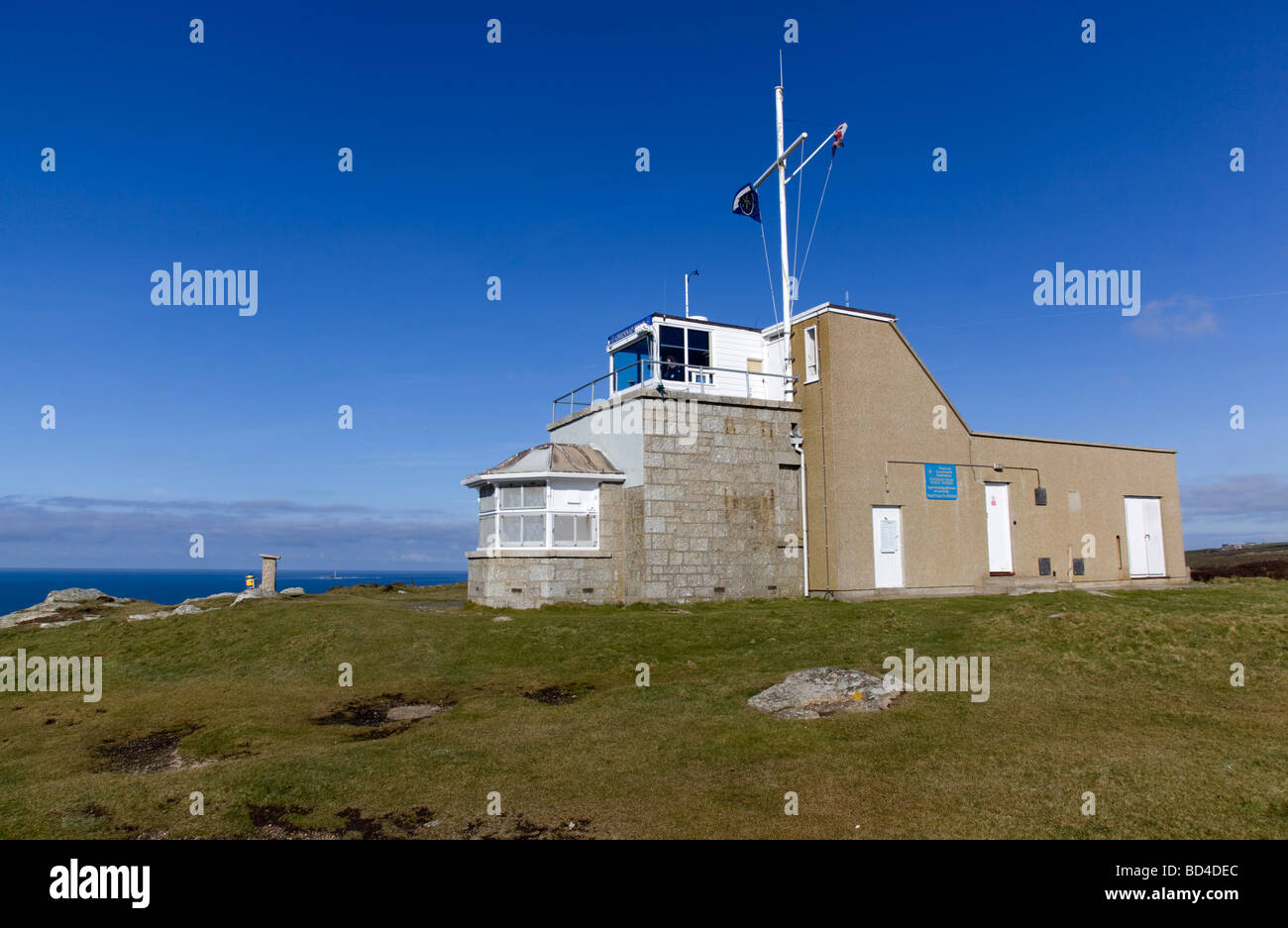 Testa gwennap coast guard guarda la Cornovaglia Foto Stock