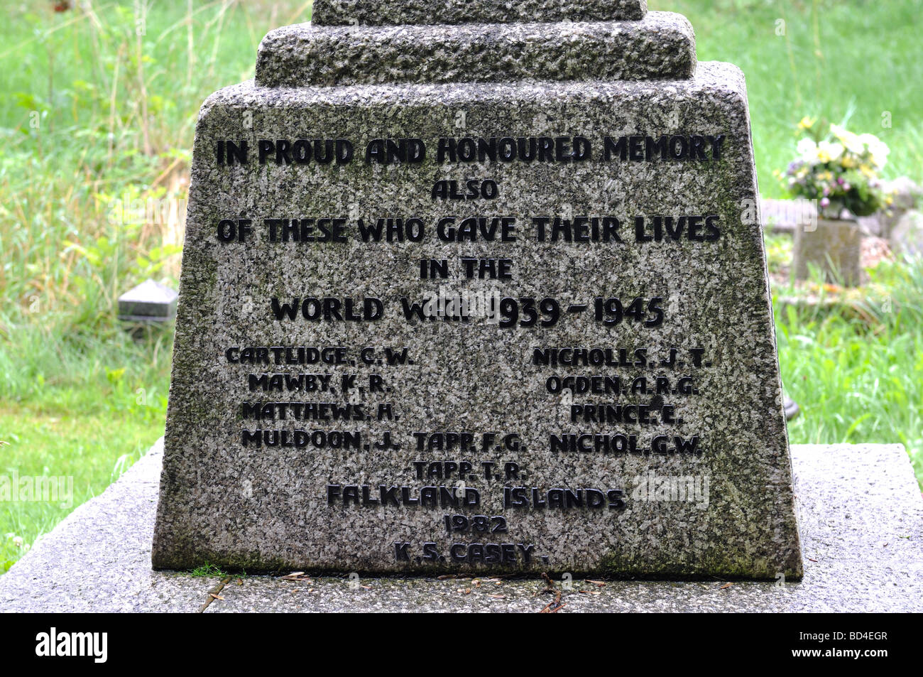 Villaggio War Memorial, lunga Lawford, Warwickshire, Inghilterra, Regno Unito Foto Stock