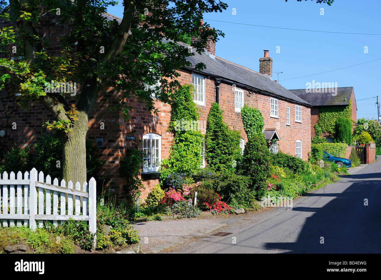 Ashton Hayes Cheshire Britains primo carbonio neutro village Foto Stock