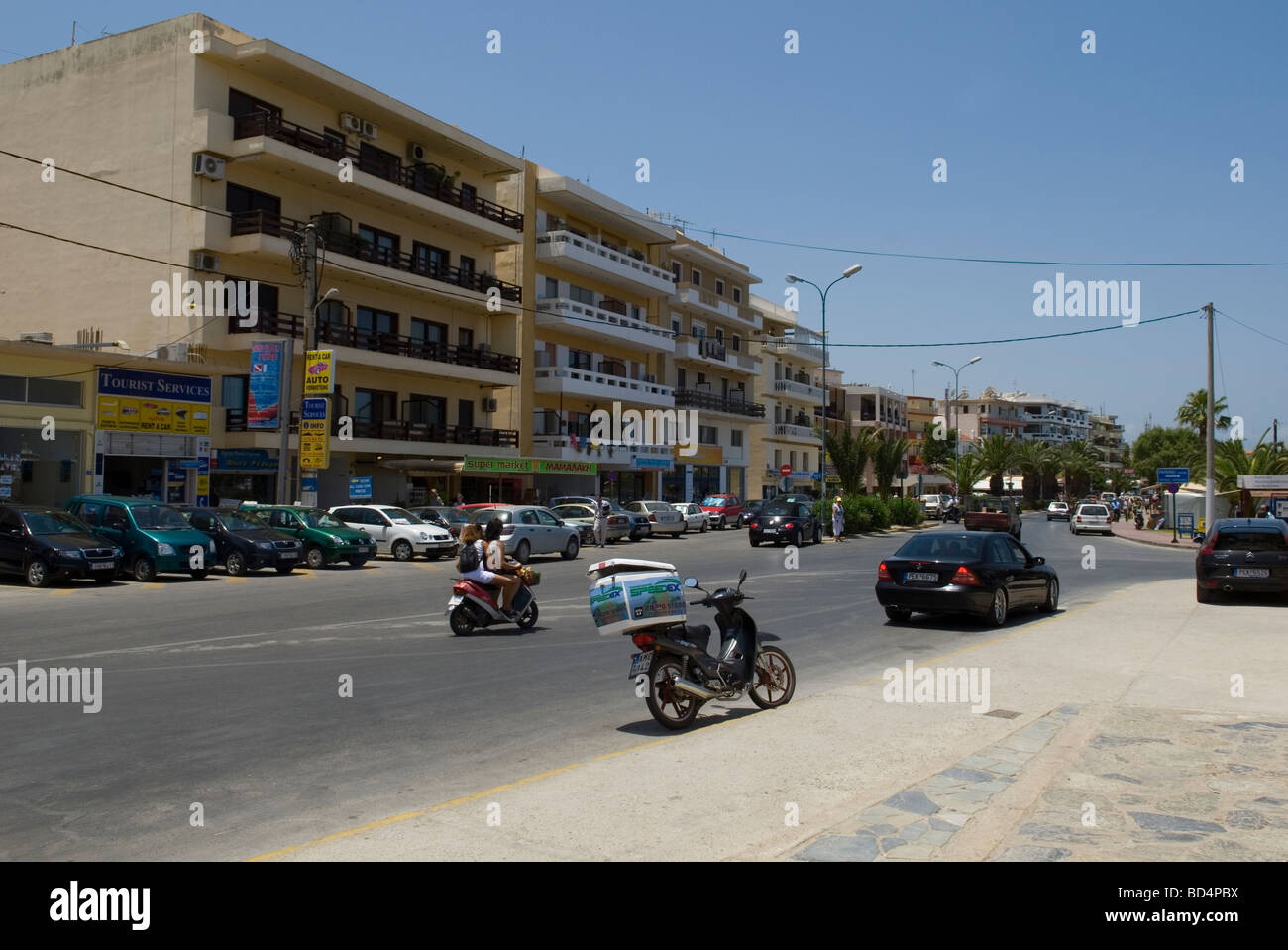 Il traffico in Rethymnon Foto Stock
