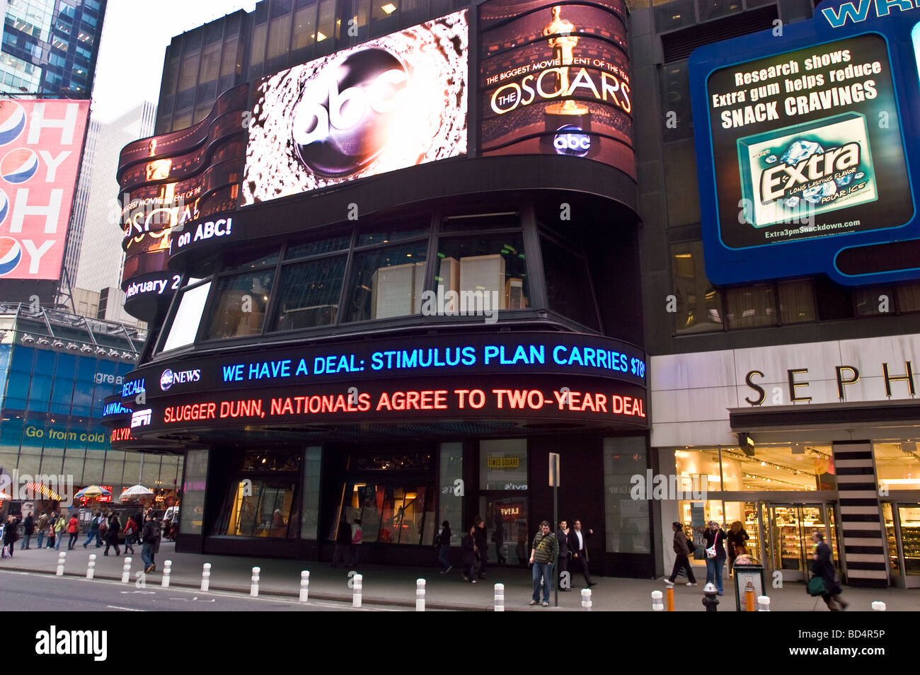1500 Broadway, ABC Good Morning America edificio, Manhattan, New York, New York, Stati Uniti d'America Foto Stock