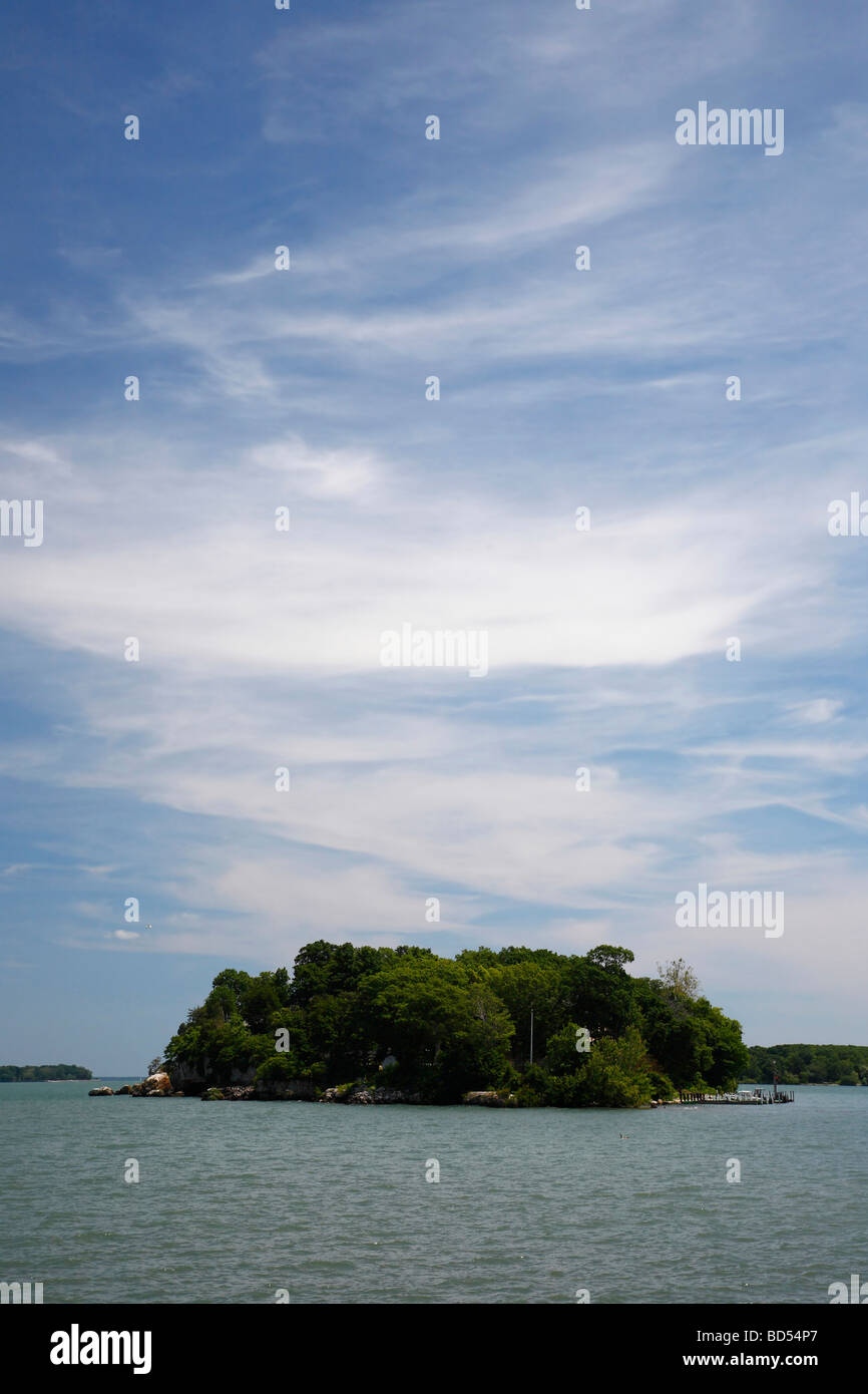 Paesaggio dell'isola del lago Erie Ohio USA isola estiva put in Bay hi-res Foto Stock